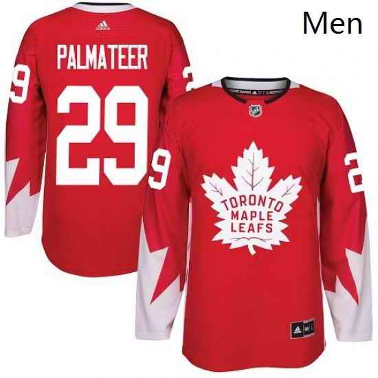 Mens Adidas Toronto Maple Leafs 29 Mike Palmateer Authentic Red Alternate NHL Jersey